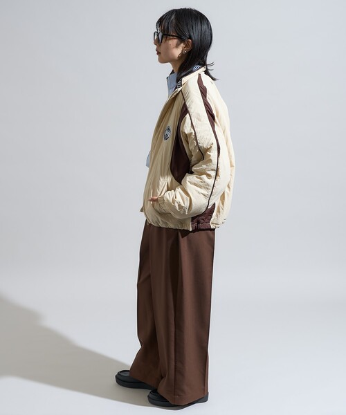 UMBRO/アンブロ 別注 パディングナイロンジャケット/中綿 ブラウン L UMBRO × FREAK'S STORE/アンブロ 別注 Padding Track Jacket