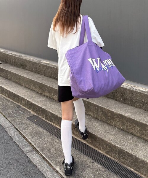 CIAOPANIC TYPY（チャオパニックティピー）の「【UNISEX】レイヤードボーダーロゴロンTEE（Tシャツ/カットソー・レディース・グレー/ブラウン/ライトグレー/ホワイト・LARGE/MEDIUM）」の13枚目の写真