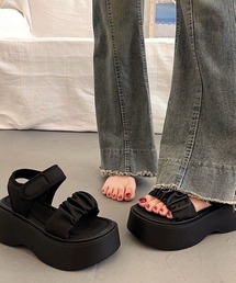 CANVAS+（キャンバスプラス）の「【CANVAS+】シュシュ厚底サンダル（サンダル）」