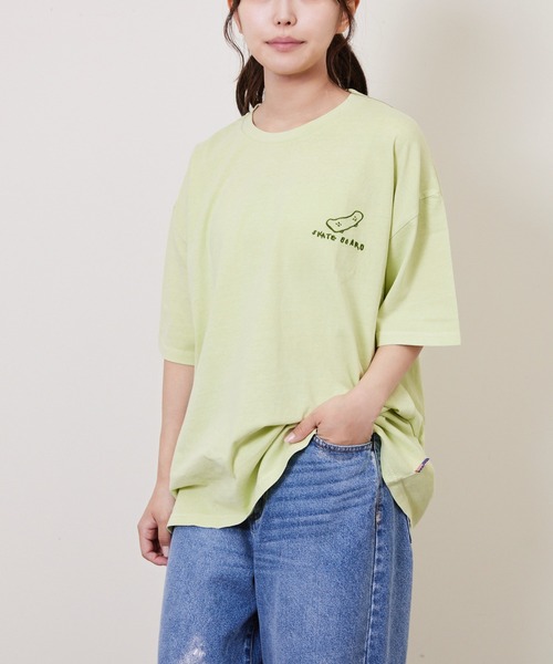 Fluffy BROTHERS(フラッフィーブラザーズ)の「刺繍Tシャツ(大人サイズ)(Tシャツ/カットソー・メンズ・パープル/エメラルド・M/L/XL)」の1枚目の写真