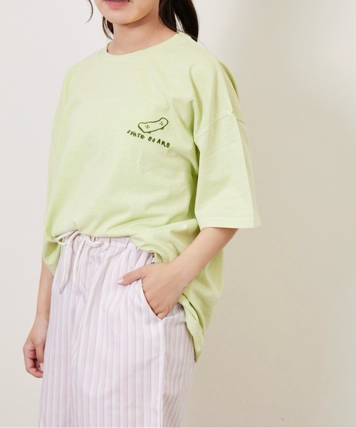 Fluffy BROTHERS(フラッフィーブラザーズ)の「刺繍Tシャツ(大人サイズ)(Tシャツ/カットソー・メンズ・パープル/エメラルド・M/L/XL)」の5枚目の写真