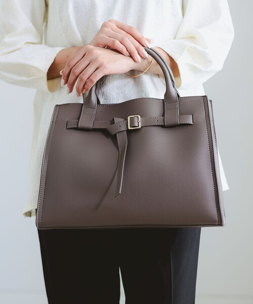 B:MING by BEAMS（ビーミングバイビームス）の「ベルト トート バッグ（トートバッグ・レディース・ブラック/ブラウン系その他2・ONE SIZE）」の3枚目の写真