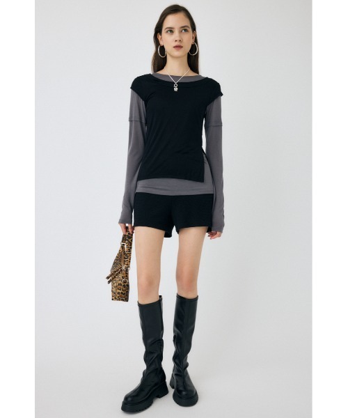 MOUSSY(マウジー)の「PALETTE LAYER Tシャツ(Tシャツ/カットソー・レディース・オフホワイト/ライトブラック・FREE)」の9枚目の写真