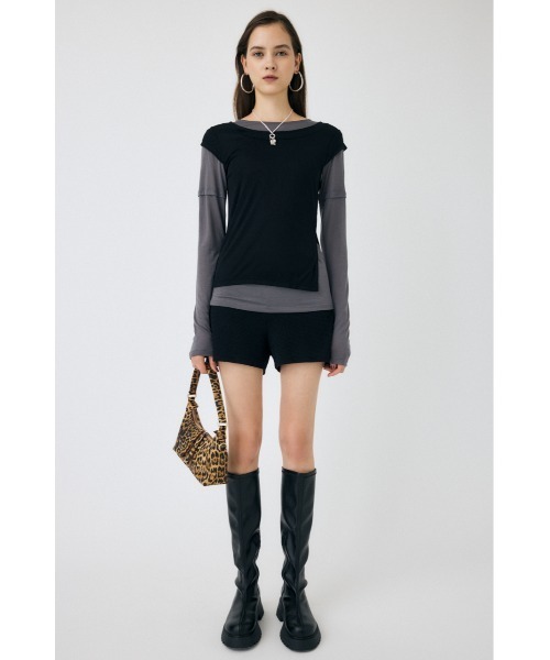 MOUSSY(マウジー)の「PALETTE LAYER Tシャツ(Tシャツ/カットソー・レディース・オフホワイト/ライトブラック・FREE)」の11枚目の写真