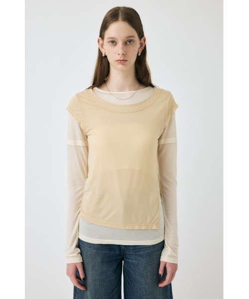 MOUSSY(マウジー)の「PALETTE LAYER Tシャツ(Tシャツ/カットソー・レディース・オフホワイト/ライトブラック・FREE)」の20枚目の写真