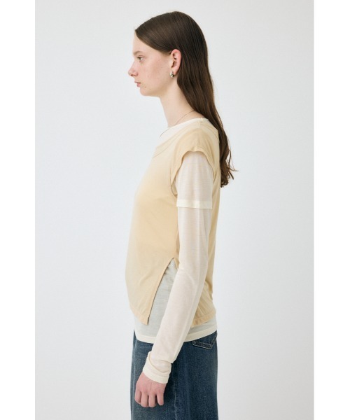 MOUSSY(マウジー)の「PALETTE LAYER Tシャツ(Tシャツ/カットソー・レディース・オフホワイト/ライトブラック・FREE)」の21枚目の写真
