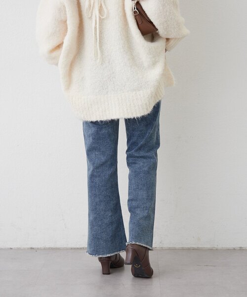 セール】【nane】《サイズ展開有》ストレッチデニムフレアーパンツ