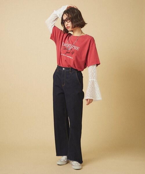 Remind me and forever（リマインドミーアンドフォーエバー）の「【nane】《サイズ展開有》ストレッチデニムフレアーパンツ（デニムパンツ・レディース・ブラック/その他/ワンウォッシュ・MEDIUM/LARGE/SMALL）」の21枚目の写真