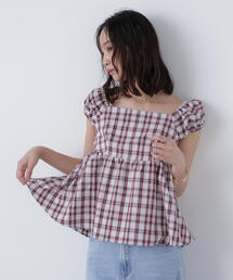 FREE'S MART | 〈ＭＦＭ〉チェックシャーリングチュニックブラウス(シャツ/ブラウス)