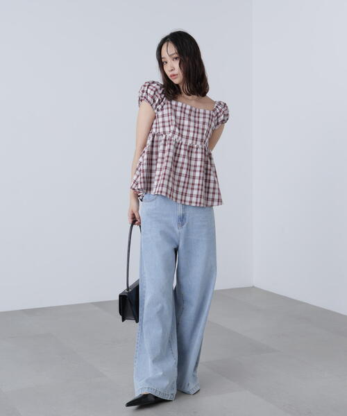 FREE'S MART（フリーズマート）の「〈ＭＦＭ〉チェックシャーリングチュニックブラウス（シャツ/ブラウス・レディース・ブルー系その他/レッド系その他・FREE）」の11枚目の写真