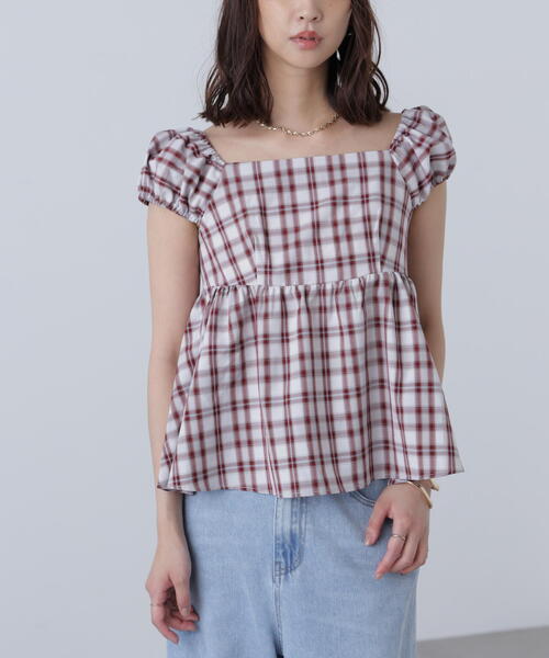 FREE'S MART（フリーズマート）の「〈ＭＦＭ〉チェックシャーリングチュニックブラウス（シャツ/ブラウス・レディース・ブルー系その他/レッド系その他・FREE）」の12枚目の写真