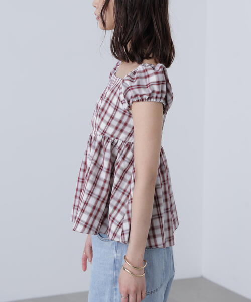 FREE'S MART（フリーズマート）の「〈ＭＦＭ〉チェックシャーリングチュニックブラウス（シャツ/ブラウス・レディース・ブルー系その他/レッド系その他・FREE）」の13枚目の写真