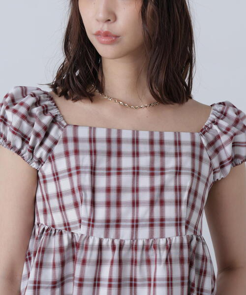 FREE'S MART（フリーズマート）の「〈ＭＦＭ〉チェックシャーリングチュニックブラウス（シャツ/ブラウス・レディース・ブルー系その他/レッド系その他・FREE）」の15枚目の写真