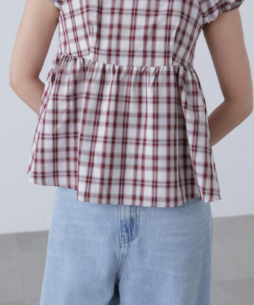FREE'S MART（フリーズマート）の「〈ＭＦＭ〉チェックシャーリングチュニックブラウス（シャツ/ブラウス・レディース・ブルー系その他/レッド系その他・FREE）」の18枚目の写真