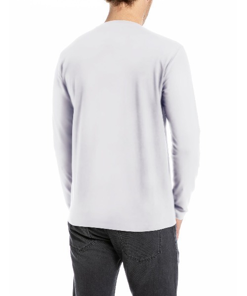 REPLAY（リプレイ）の「REPLEYロゴ ストレッチジャージーロンT（Tシャツ/カットソー・メンズ・ダークネイビー/ブラック/ホワイト・LARGE/MEDIUM/X-LARGE/SMALL）」の4枚目の写真