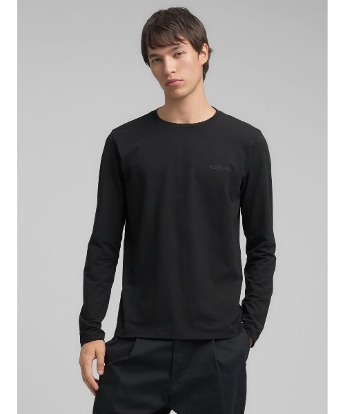 REPLAY（リプレイ）の「REPLEYロゴ ストレッチジャージーロンT（Tシャツ/カットソー・メンズ・ダークネイビー/ブラック/ホワイト・LARGE/MEDIUM/X-LARGE/SMALL）」の5枚目の写真