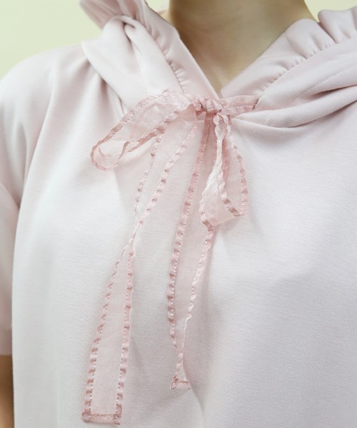 axes femme POETIQUE（アクシーズファムポエティック）の「ダンボールバルーンフーディー（Tシャツ/カットソー・レディース・ネイビー/ホワイト/ピンク・MEDIUM）」の8枚目の写真