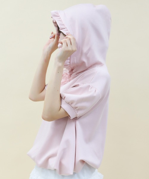 axes femme POETIQUE（アクシーズファムポエティック）の「ダンボールバルーンフーディー（Tシャツ/カットソー・レディース・ネイビー/ホワイト/ピンク・MEDIUM）」の9枚目の写真