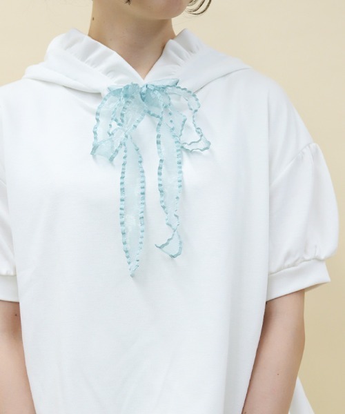 axes femme POETIQUE（アクシーズファムポエティック）の「ダンボールバルーンフーディー（Tシャツ/カットソー・レディース・ネイビー/ホワイト/ピンク・MEDIUM）」の11枚目の写真