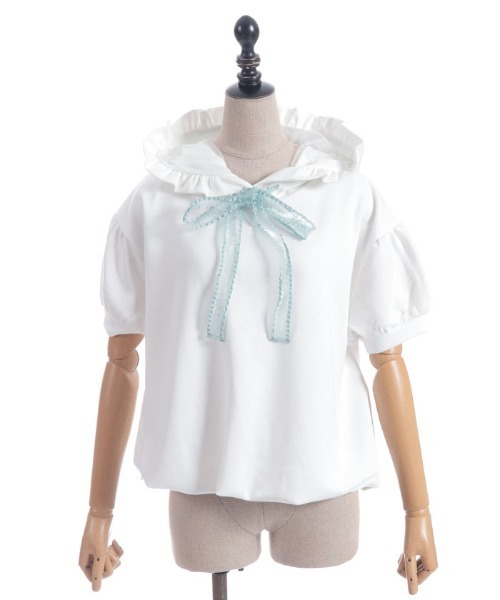 axes femme POETIQUE（アクシーズファムポエティック）の「ダンボールバルーンフーディー（Tシャツ/カットソー・レディース・ネイビー/ホワイト/ピンク・MEDIUM）」の13枚目の写真