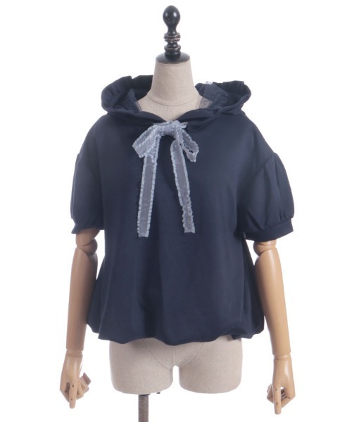 axes femme POETIQUE（アクシーズファムポエティック）の「ダンボールバルーンフーディー（Tシャツ/カットソー・レディース・ネイビー/ホワイト/ピンク・MEDIUM）」の21枚目の写真