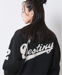 CHIC STYLE | バックロゴジャガードニットプルオーバー＜大きいサイズ有＞シックスタイル(ニット/セーター)