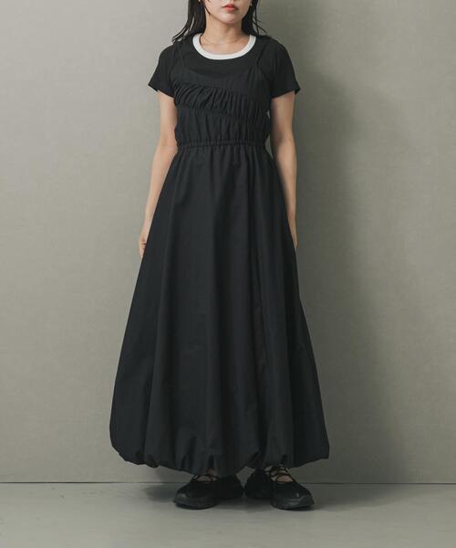 SENSE OF PLACE by URBAN RESEARCH（センスオブプレイスバイアーバンリサーチ）の「バルーンキャミワンピース（ワンピース・レディース・ブルー系その他/ブラウン系その他/ブラック・S/ONE）」の2枚目の写真