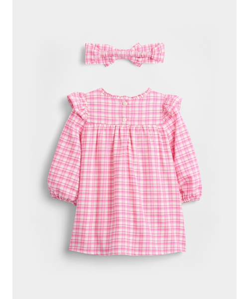 GAP（ギャップ）の「ギンガムチェック ワンピース コーデセット (ベビー)（ワンピース・キッズ・ピンク・70cm/80ｃｍ/90cm/60cm）」の2枚目の写真