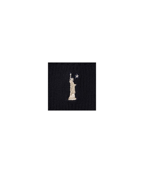 EASTBOY(イーストボーイ)の「ソックス シャンパン女神 両面刺繍 13cm丈 スクール 靴下 中学生 高校生(ソックス/靴下・キッズ・チャコール/ネイビー・F)」の3枚目の写真