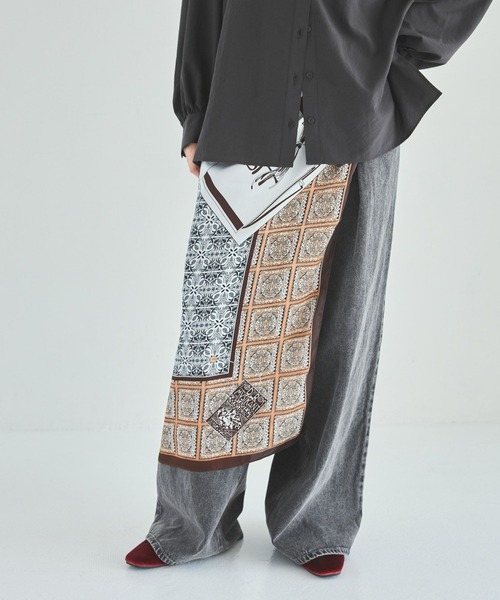 アソ－ト柄スカーフ[90cm] / 594127（バンダナ/スカーフ）｜LAKOLE