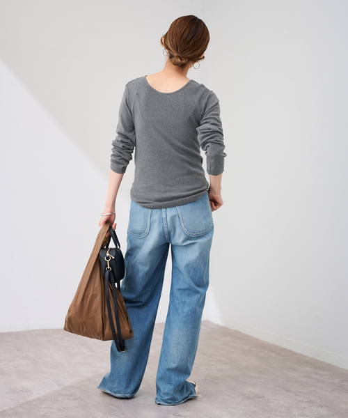 FRAMeWORK（フレームワーク）の「GICIPI/ジチピ CECE（Tシャツ/カットソー・レディース・ライトグレー/ホワイト/ブラック・FREE）」の16枚目の写真