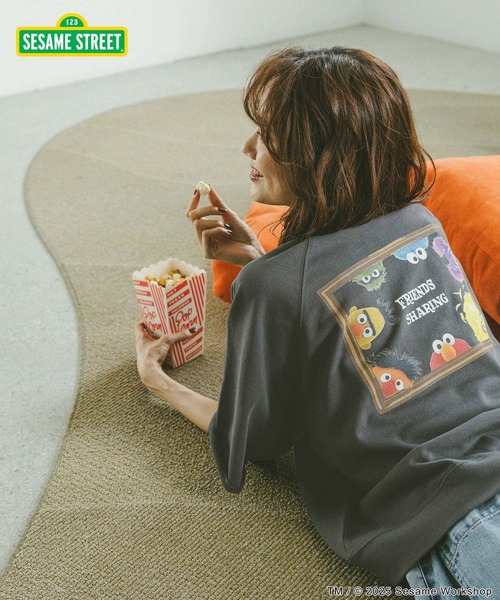 セール】セサミストリート/乾きやすいスウェット/6分袖/583466（T