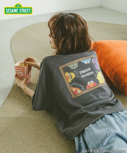 セール】セサミストリート/乾きやすいスウェット/6分袖/583466（T