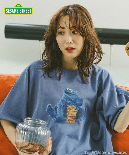 セール】セサミストリート/乾きやすいスウェット/6分袖/583466（T