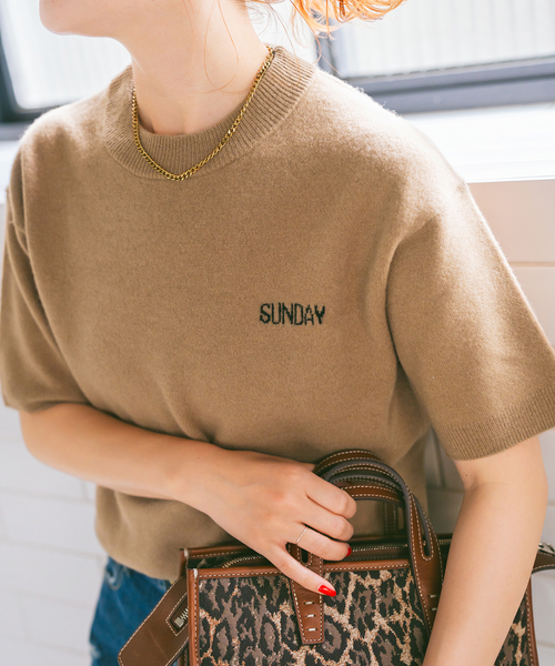 新品【Spick＆Span】アルファベットジャガードフレンチニット アルファベットジャガードフレンチニット | スピック＆スパン(Spick