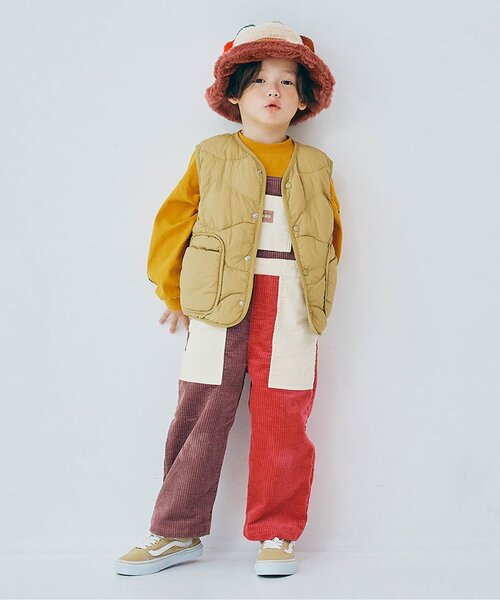 p.premier（ピードットプルミエ）の「【ジュニア対応】マルチカラーコーデュロイオーバーオール（サロペット/オーバーオール・キッズ・ブラウン/グリーン/ピンク/レインボー・80/90/100/110/120/130/140）」の19枚目の写真