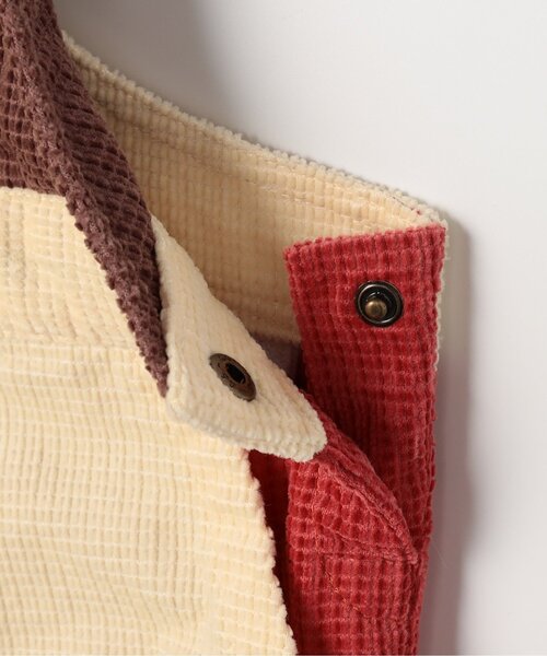 p.premier（ピードットプルミエ）の「【ジュニア対応】マルチカラーコーデュロイオーバーオール（サロペット/オーバーオール・キッズ・ブラウン/グリーン/ピンク/レインボー・80/90/100/110/120/130/140）」の6枚目の写真