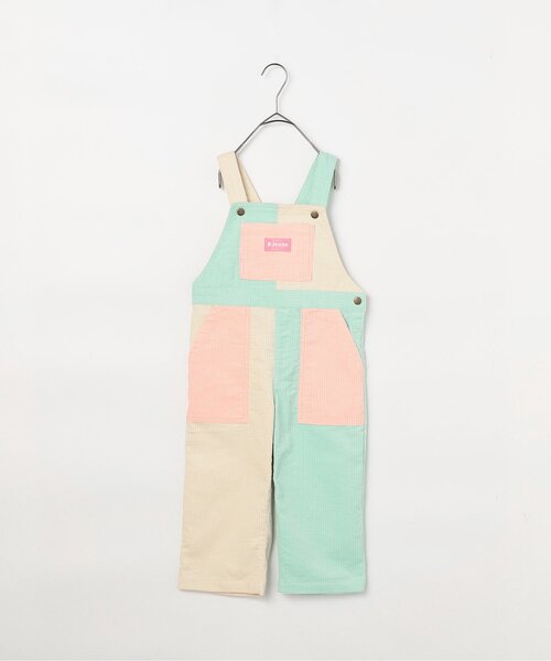p.premier（ピードットプルミエ）の「【ジュニア対応】マルチカラーコーデュロイオーバーオール（サロペット/オーバーオール・キッズ・ブラウン/グリーン/ピンク/レインボー・80/90/100/110/120/130/140）」の12枚目の写真