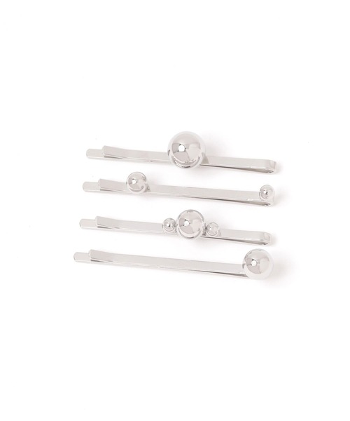 niko and...（ニコアンド）の「メタルボール4セットヘアピン（ヘアピン・レディース・イエロー/グレー・0）」の2枚目の写真