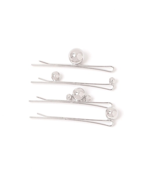 niko and...（ニコアンド）の「メタルボール4セットヘアピン（ヘアピン・レディース・イエロー/グレー・0）」の3枚目の写真