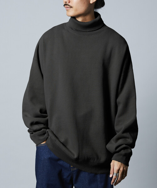 FREAK'S STORE（フリークスストア）の「限定展開 12oz ヘビーウェイト ビッグシルエット タートルネックスウェット（スウェット・メンズ・ブラック/ネイビー/アッシュグレー/スミクロ/杢グレー・SMALL/MEDIUM/LARGE）」の8枚目の写真