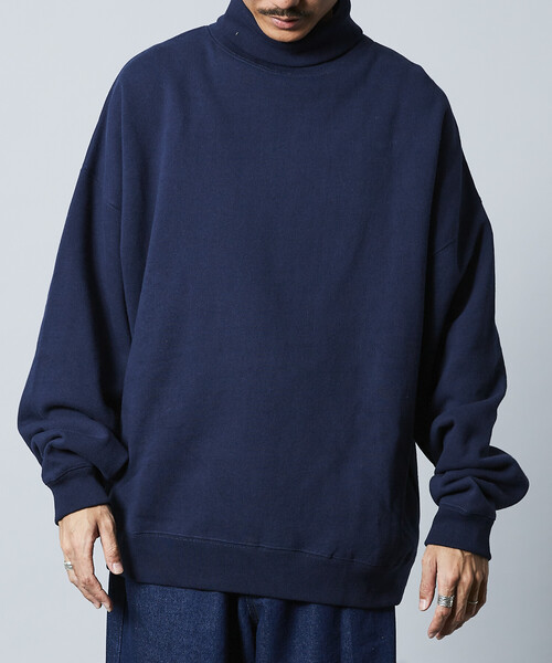 FREAK'S STORE（フリークスストア）の「限定展開 12oz ヘビーウェイト ビッグシルエット タートルネックスウェット（スウェット・メンズ・ブラック/ネイビー/アッシュグレー/スミクロ/杢グレー・SMALL/MEDIUM/LARGE）」の17枚目の写真