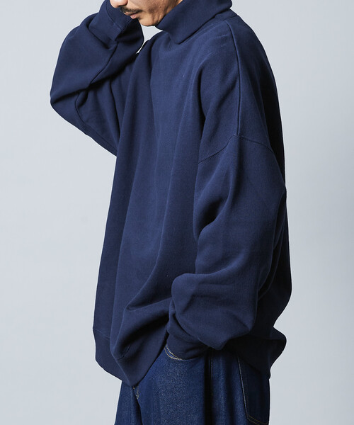 FREAK'S STORE（フリークスストア）の「限定展開 12oz ヘビーウェイト ビッグシルエット タートルネックスウェット（スウェット・メンズ・ブラック/ネイビー/アッシュグレー/スミクロ/杢グレー・SMALL/MEDIUM/LARGE）」の19枚目の写真