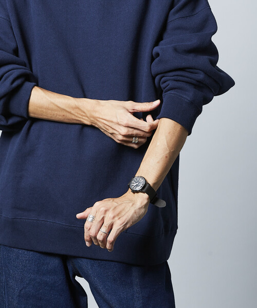 FREAK'S STORE（フリークスストア）の「限定展開 12oz ヘビーウェイト ビッグシルエット タートルネックスウェット（スウェット・メンズ・ブラック/ネイビー/アッシュグレー/スミクロ/杢グレー・SMALL/MEDIUM/LARGE）」の22枚目の写真