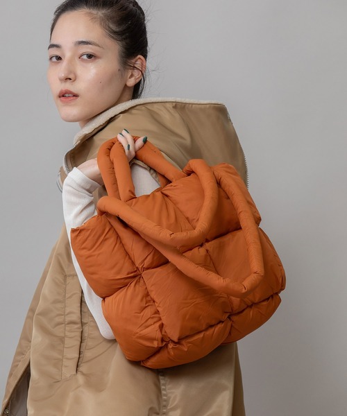 Munich(ミューニック)の「パファートートバッグ(トートバッグ・レディース・ベージュ/ブラウン/ブラック/グレー・FREE)」の9枚目の写真