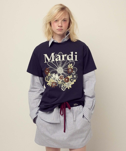 TSHIRT FLOWERMARDI JARDIN（Tシャツ/カットソー）｜Mardi Mercredi