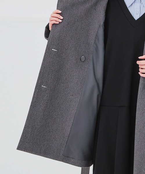 Honeys（ハニーズ）の「３ｗａｙベルト付コート（ステンカラーコート・レディース・ベージュ/ネイビー/ブラック/ヘザーチャコール・LL/L/S/M）」の20枚目の写真