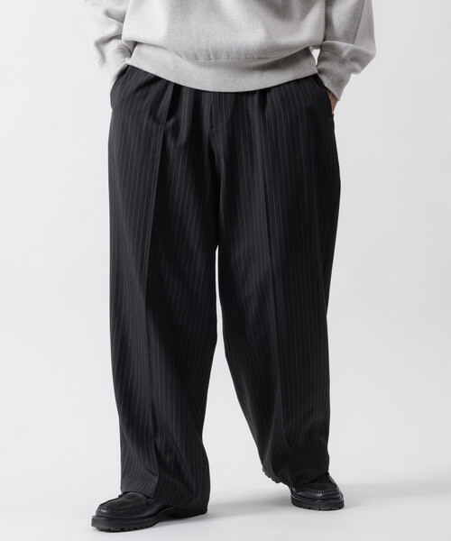 FREAK'S STORE（フリークスストア）の「FREAK’S STORE/フリークスストア ワイドストレートシルエット ワンタック スラックスパンツ【セットアップ対応】（スラックス・メンズ・ブラウン/グレー/ブラック/ダークグレー/ブラック系その他・SMALL/MEDIUM/LARGE）」の19枚目の写真