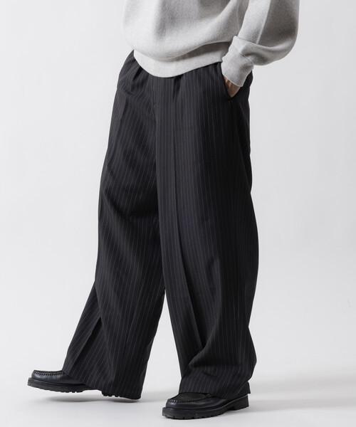 FREAK'S STORE（フリークスストア）の「FREAK’S STORE/フリークスストア ワイドストレートシルエット ワンタック スラックスパンツ【セットアップ対応】（スラックス・メンズ・ブラウン/グレー/ブラック/ダークグレー/ブラック系その他・SMALL/MEDIUM/LARGE）」の20枚目の写真