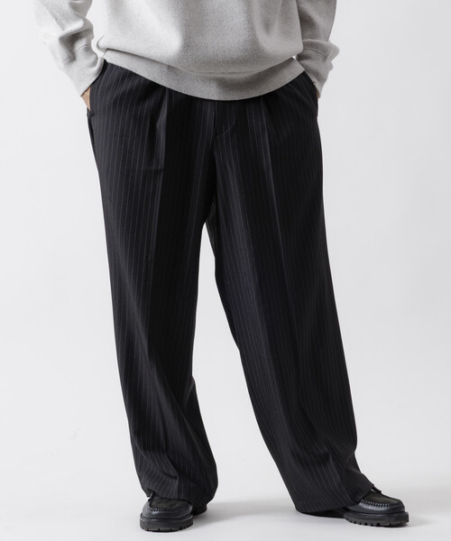 FREAK'S STORE（フリークスストア）の「FREAK’S STORE/フリークスストア ワイドストレートシルエット ワンタック スラックスパンツ【セットアップ対応】（スラックス・メンズ・ブラウン/グレー/ブラック/ダークグレー/ブラック系その他・SMALL/MEDIUM/LARGE）」の22枚目の写真